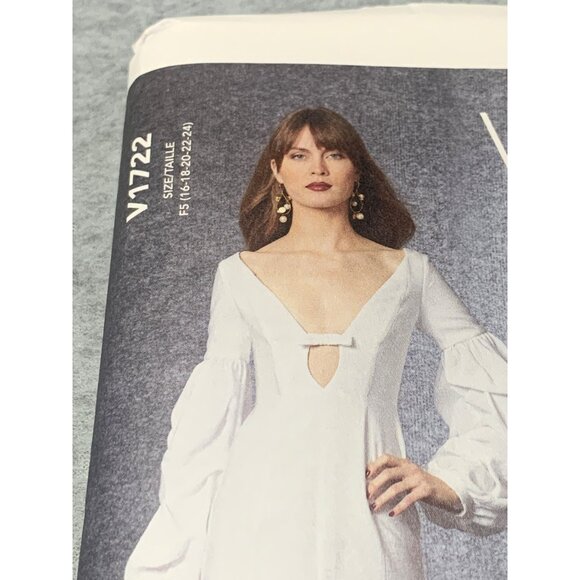 Vogue Patterns V1722 Nicola Finetti Dress Sewing Pattern Size 16 18 20 22 24 unc - Picture 2 of 4